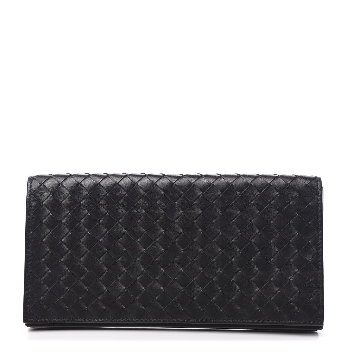 Nappa Intrecciato Flap Wallet Black