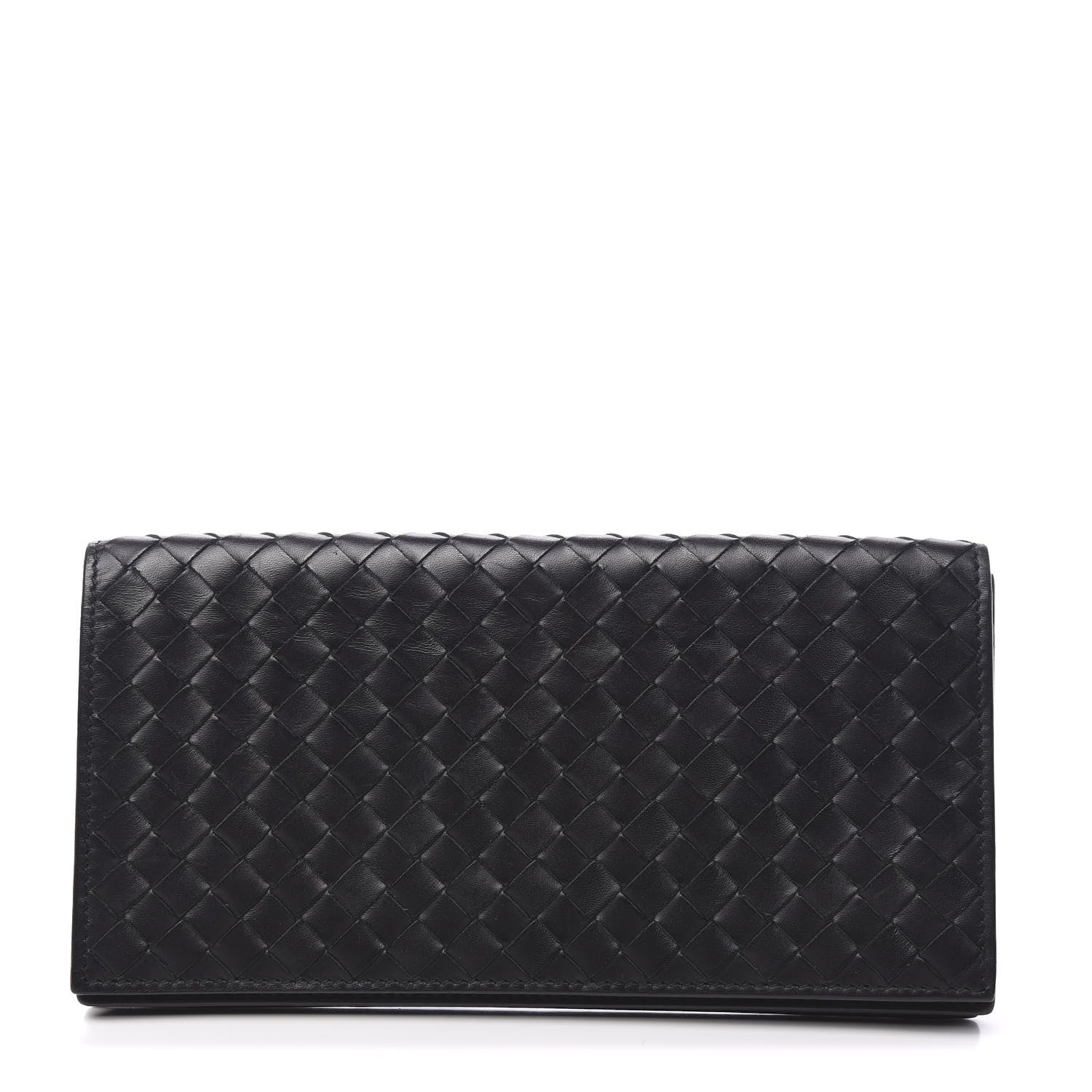 Bottega Veneta Nappa Intrecciato Flap Wallet Black 1 of 8