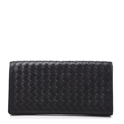 Bottega Veneta Nappa Intrecciato Flap Wallet Black 1 of 8