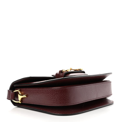 Gucci Monogram Textured Dollar Calfskin Horsebit 1955 Shoulder Bag Sahara Rubino Chardonnay 4 of 10