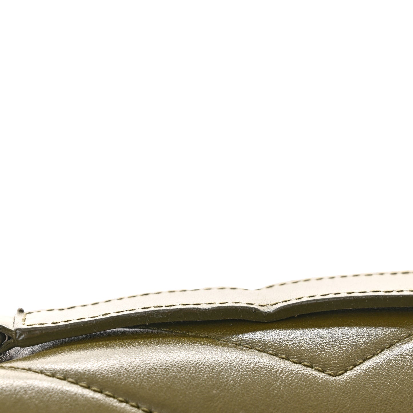 Calfskin Y Quilted Monogram Medium Loulou Chain Satchel Military Olive