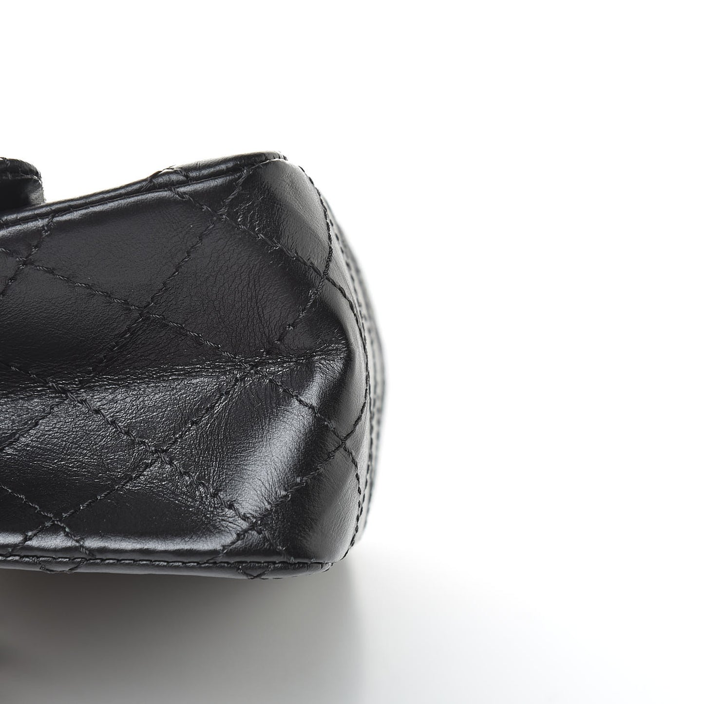 Aged Calfskin Quilted 2.55 Reissue Mini Flap Black