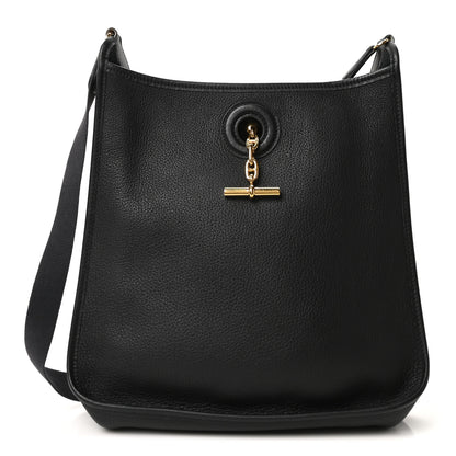 Hermes Taurillon Clemence Vespa PM Black 1 of 10