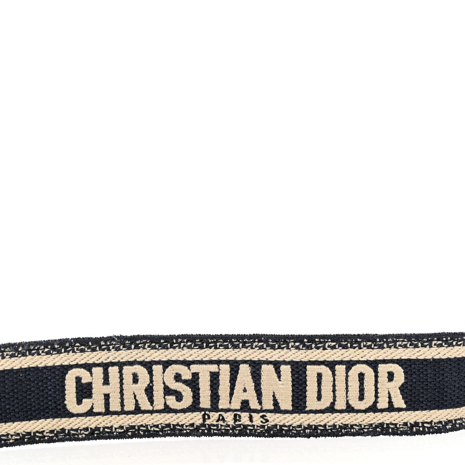 Christian Dior Canvas Embroidered Book Belt 80 32 Black Beige 7 of 7
