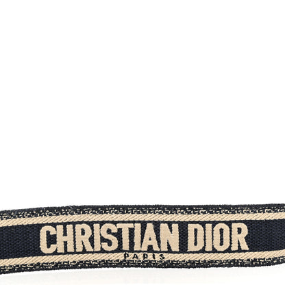 Christian Dior Canvas Embroidered Book Belt 80 32 Black Beige 7 of 7