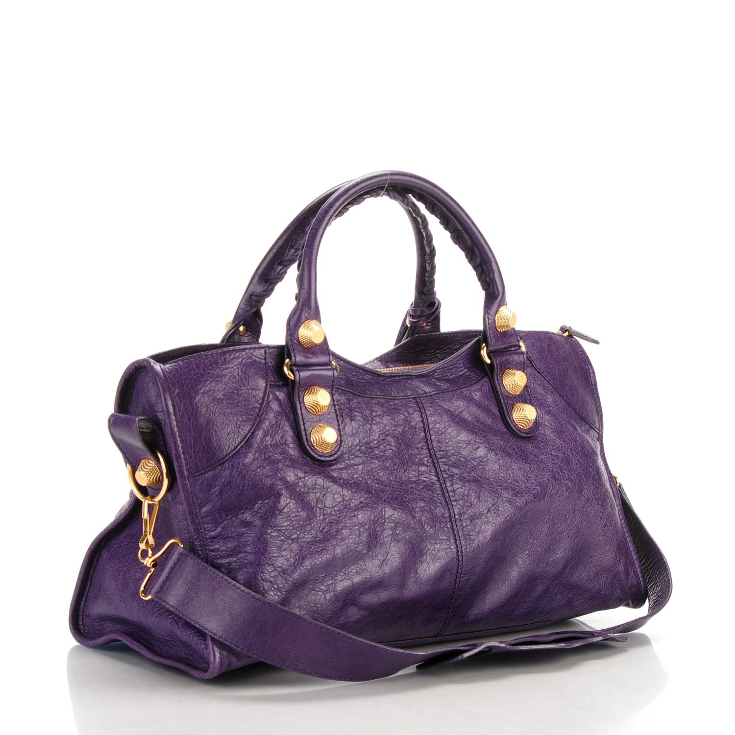 Balenciaga Agneau Giant 21 Gold Hardware Part Time Dark Violet 3 of 7