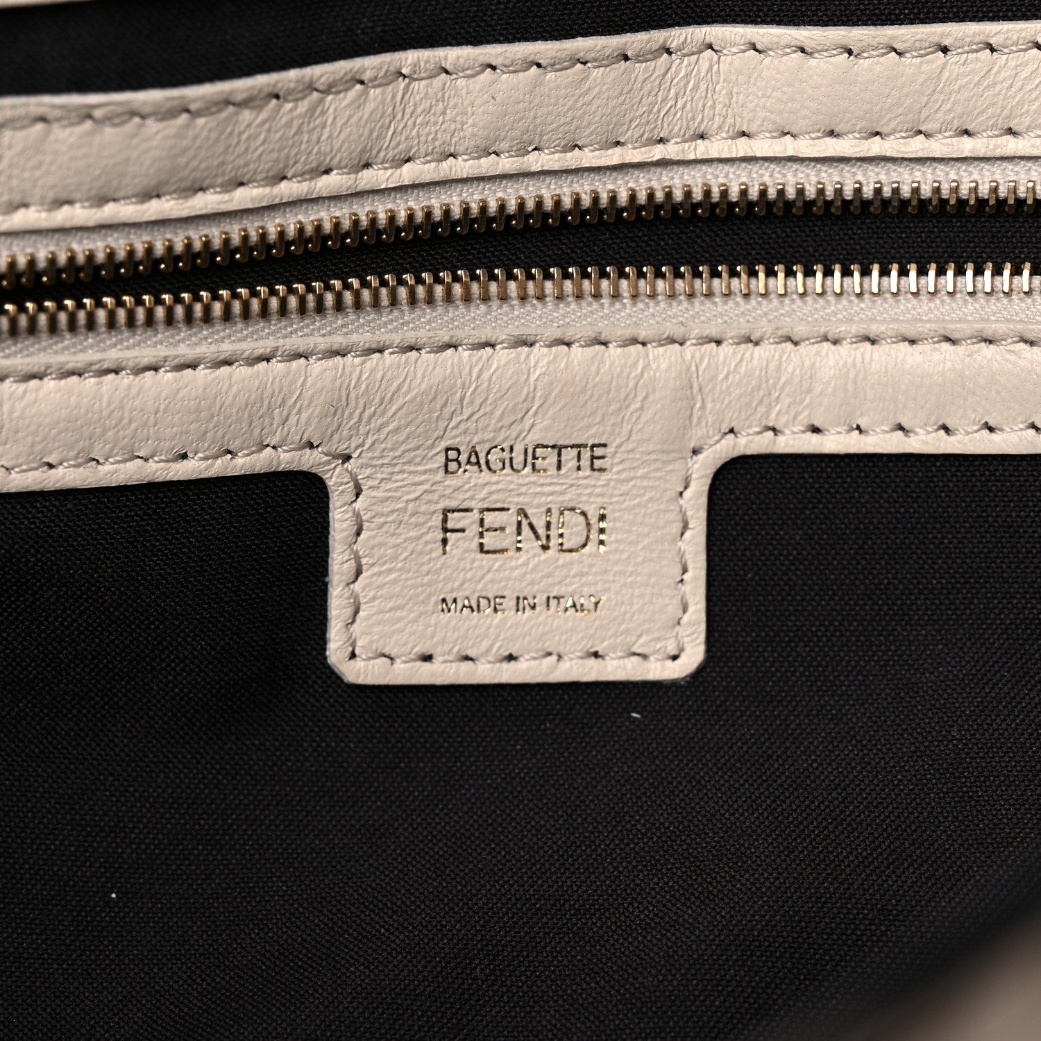 Fendi Nappa FF 1974 Embossed Baguette Camelia 6 of 13