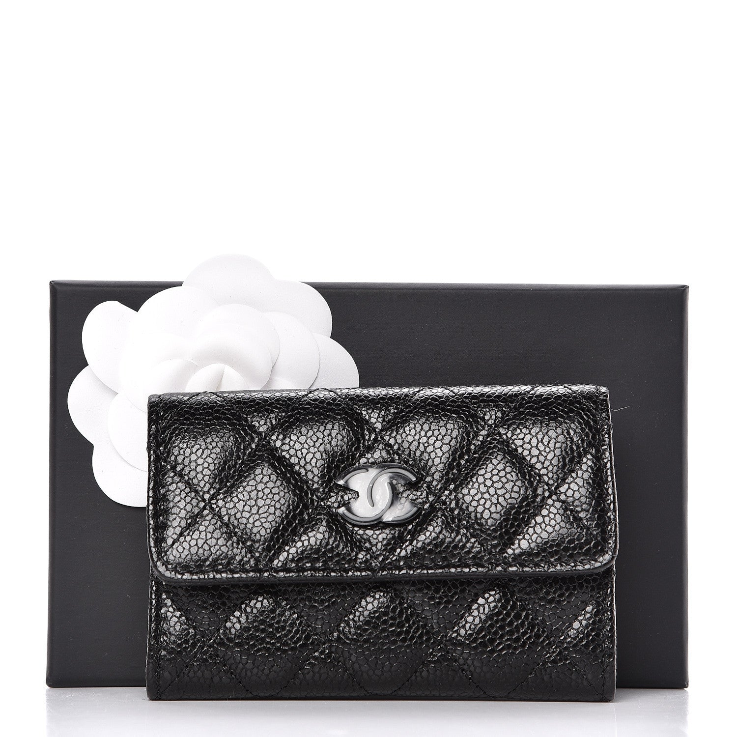 Chanel Caviar Quilted Flap Card Holder So Black 9 of 9