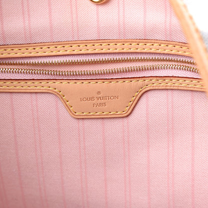 Louis Vuitton Damier Azur Delightful MM Rose Ballerine 5 of 16