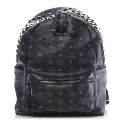 MCM Visetos Studded Medium Backpack Black 1 of 10