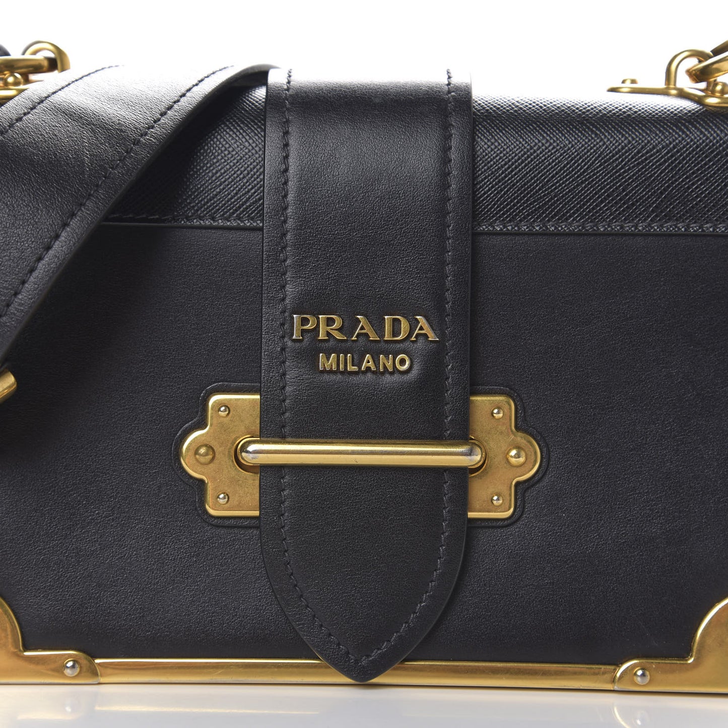 City Calf Saffiano Cahier Bag Black