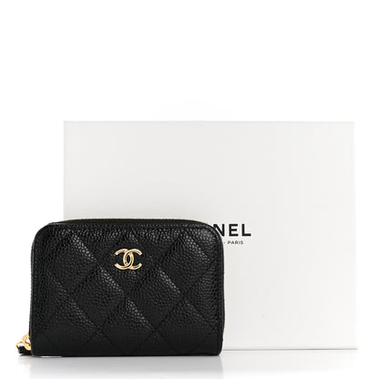 Chanel Caviar Quilted Zip Coin Purse Black 8 of 8