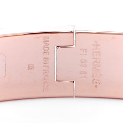 Hermes Enamel Narrow Clic Clac H Fusion Bracelet PM Rose Candeur Jaune Tennis 4 of 5