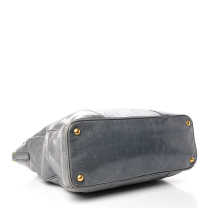 Prada Vitello Shine Tote Blue 4 of 12