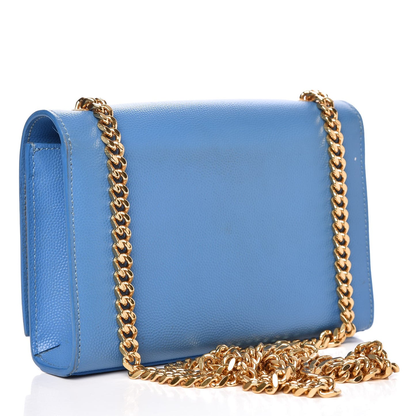 Grain De Poudre Small Classic Monogram Kate Satchel Blue Clair