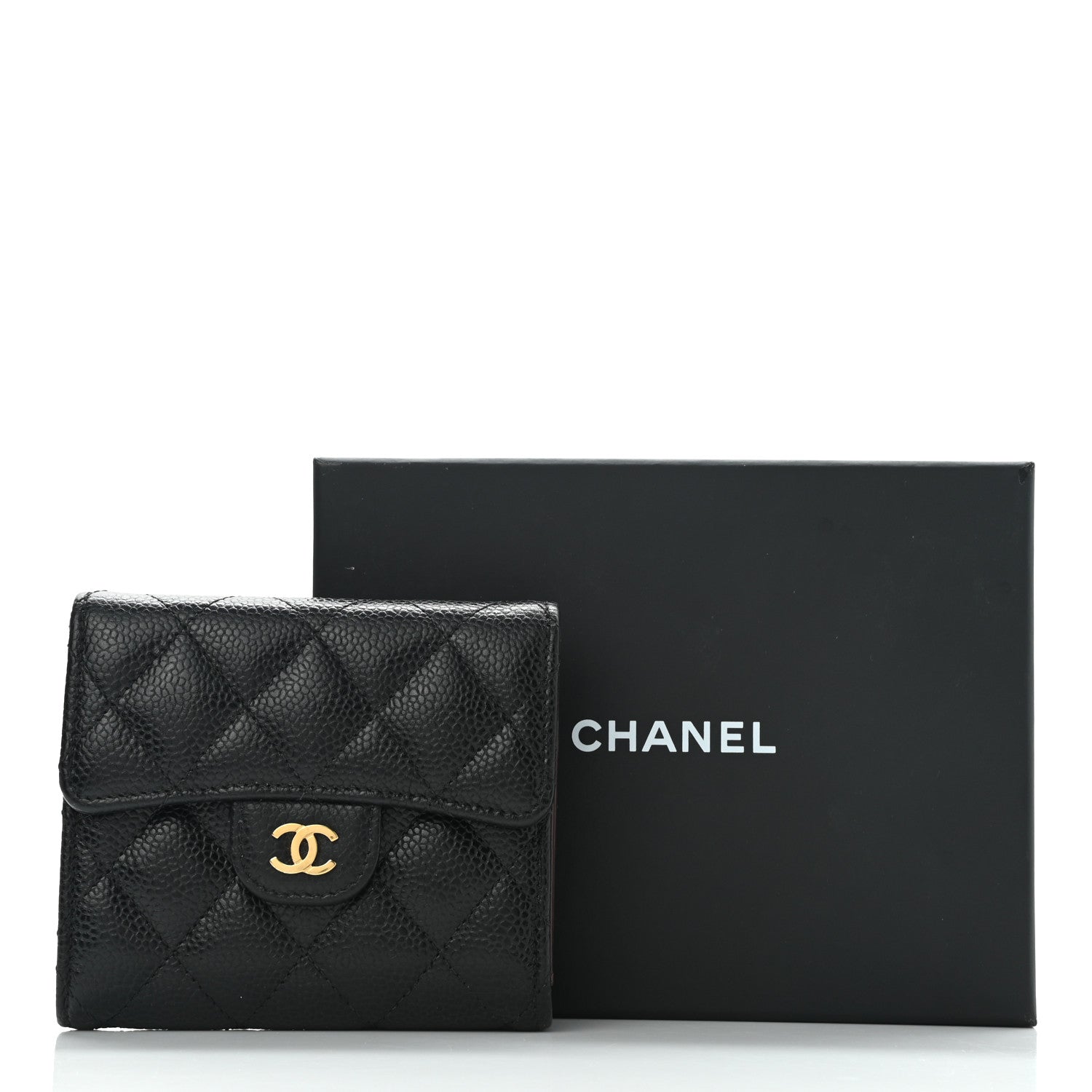 Chanel Caviar Quilted Compact Flap Wallet Black 18 of 18