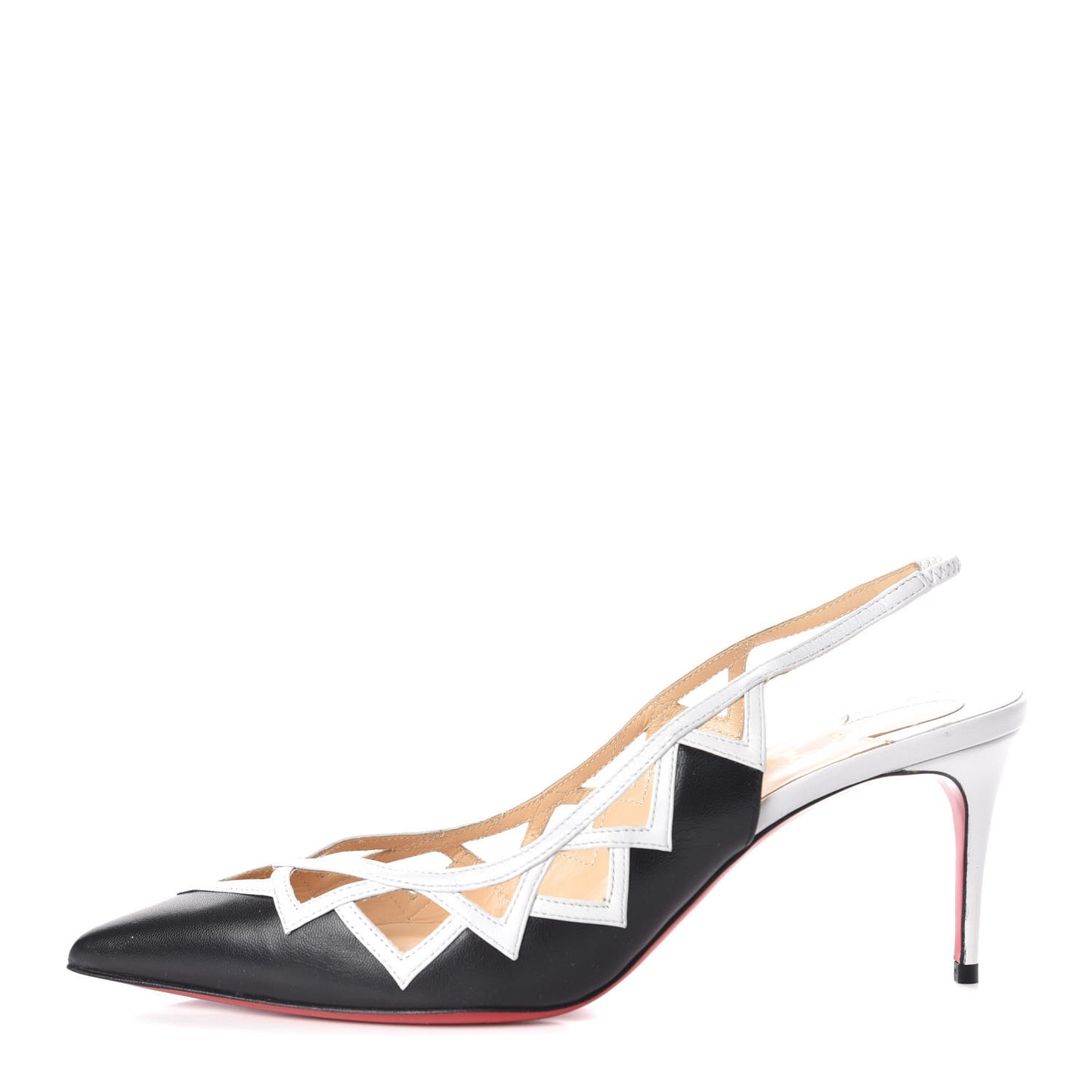Kidskin Stellare Slingback Pumps 39 Black White