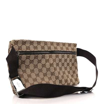 Gucci GG Monogram Double Pocket Belt Bag Dark Brown 3 of 9