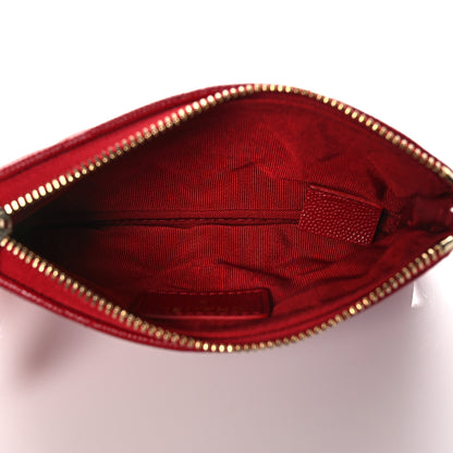 Chanel Caviar Quilted Small Cosmetic Case Red 4 of 7