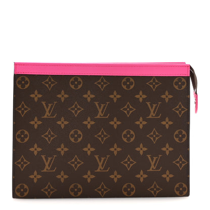 Louis Vuitton Monogram Macassar Pochette Voyage MM Fuchsia 1 of 7