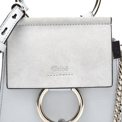 Chloe Suede Calfskin Mini Faye Bracelet Bag Airy Grey 9 of 9