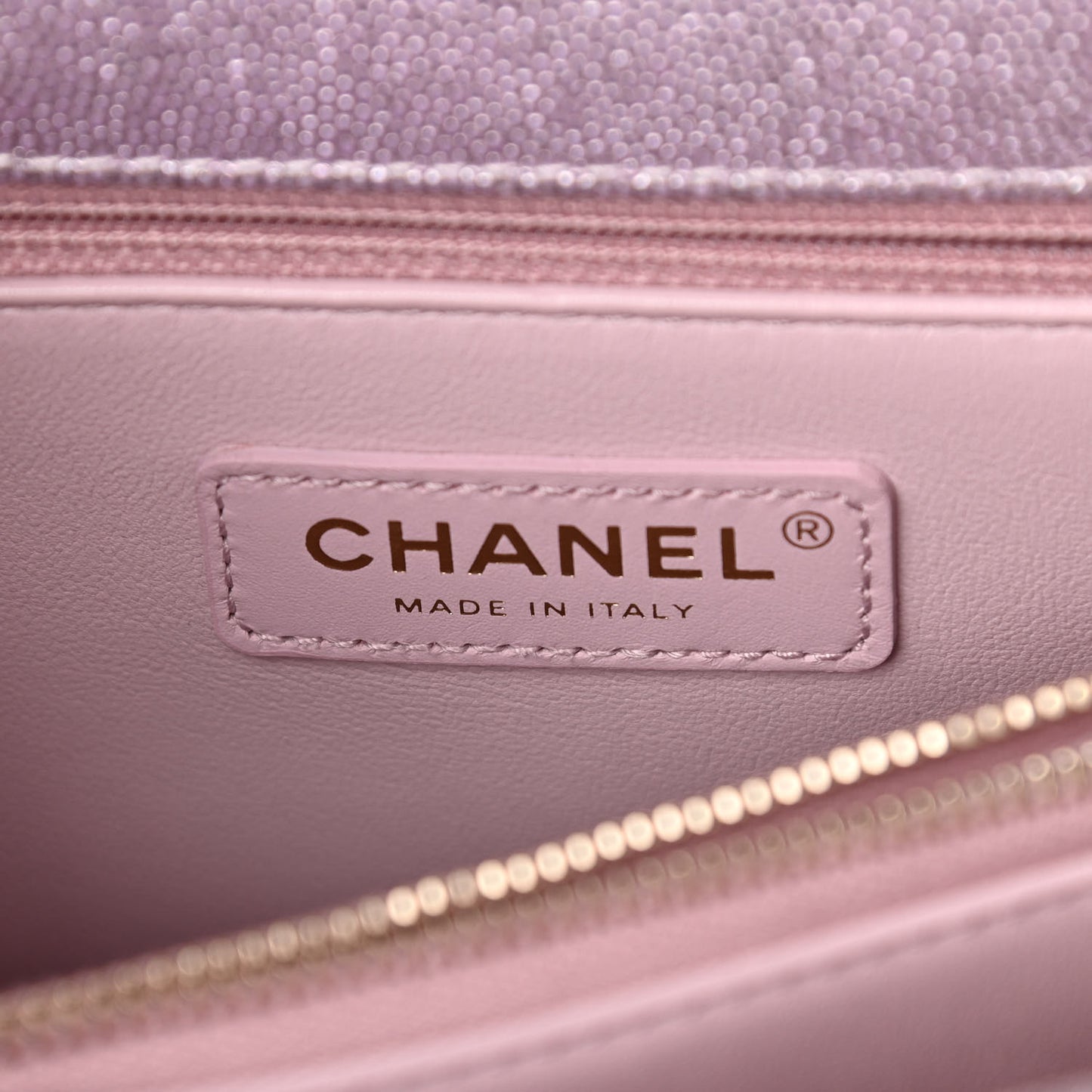 Metallic Caviar Quilted Small Coco Handle Flap Light Pink