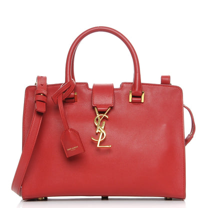 Saint Laurent Calfskin Baby Monogram Cabas Red 1 of 9