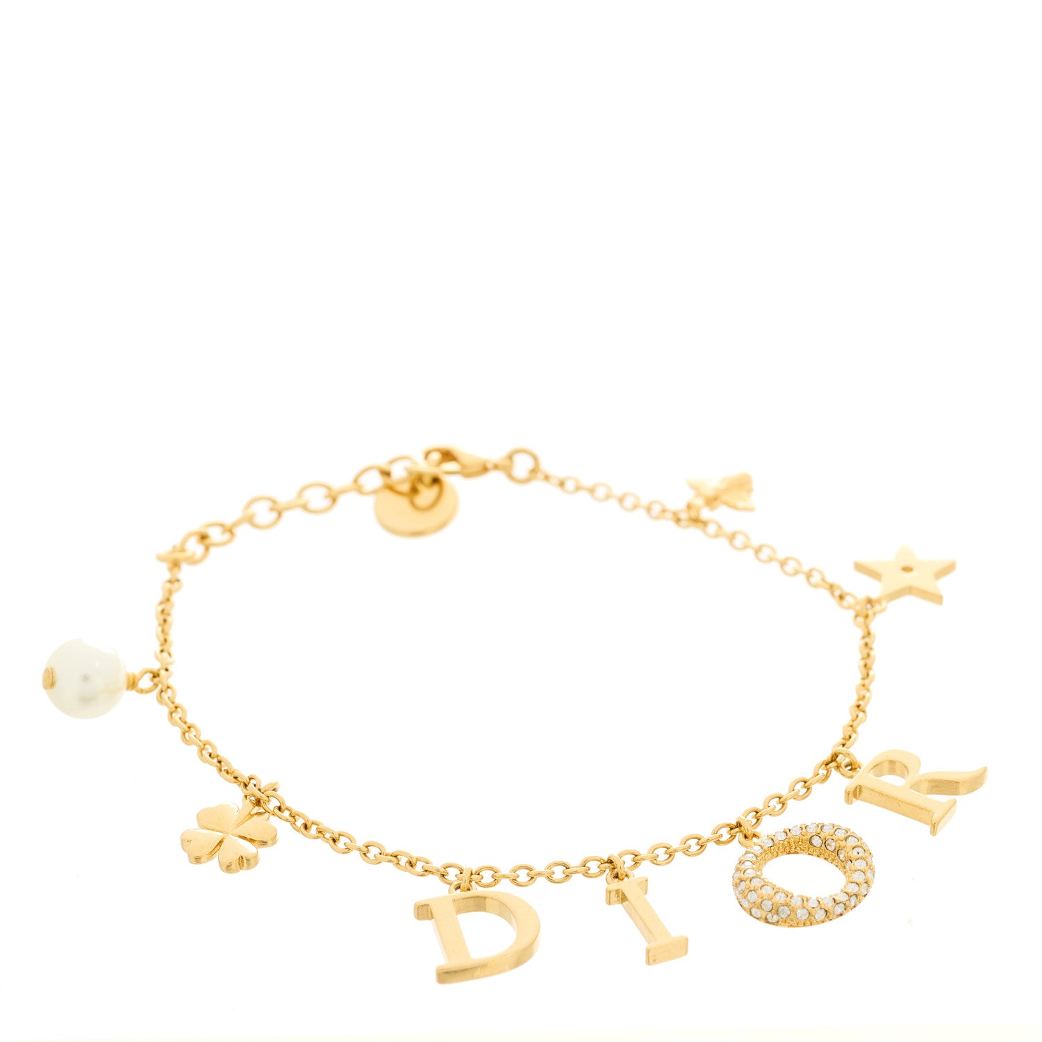 Christian Dior Pearl Crystal Dio(r)evolution Bracelet Gold 1 of 3