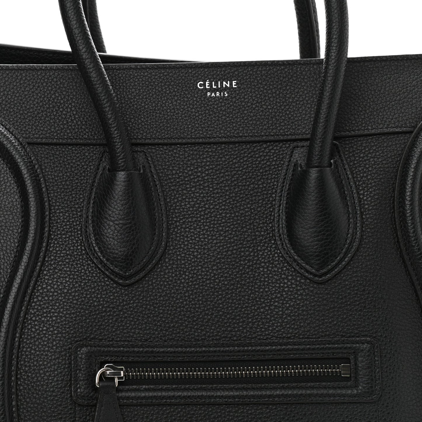 Drummed Calfskin Mini Luggage Black