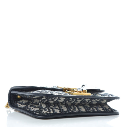 Christian Dior Oblique Small DiorAddict Flap Bag Navy Blue 4 of 10