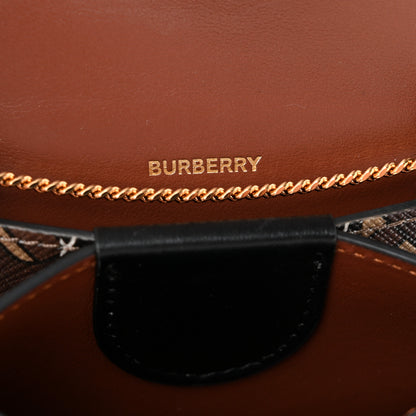 Burberry E-Canvas Monogram Stripe Jessie Chain Card Case Bridle Brown 5 of 5