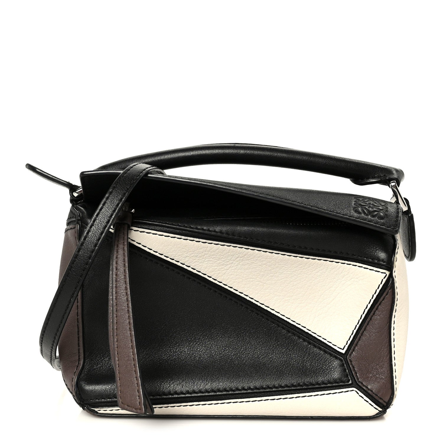 Loewe Calfskin Mini Puzzle Bag Black Taupe 1 of 11