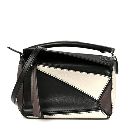 Loewe Calfskin Mini Puzzle Bag Black Taupe 1 of 11
