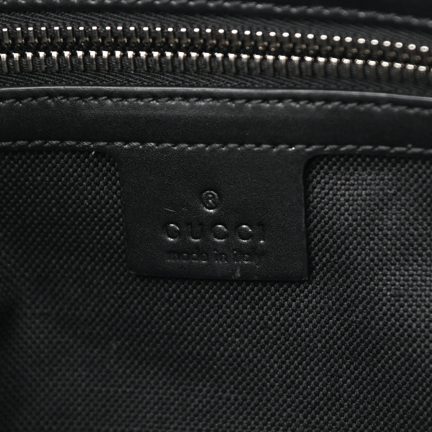 Soft GG Supreme Monogram Appia Calfskin Web East West Messenger Bag Black Grey