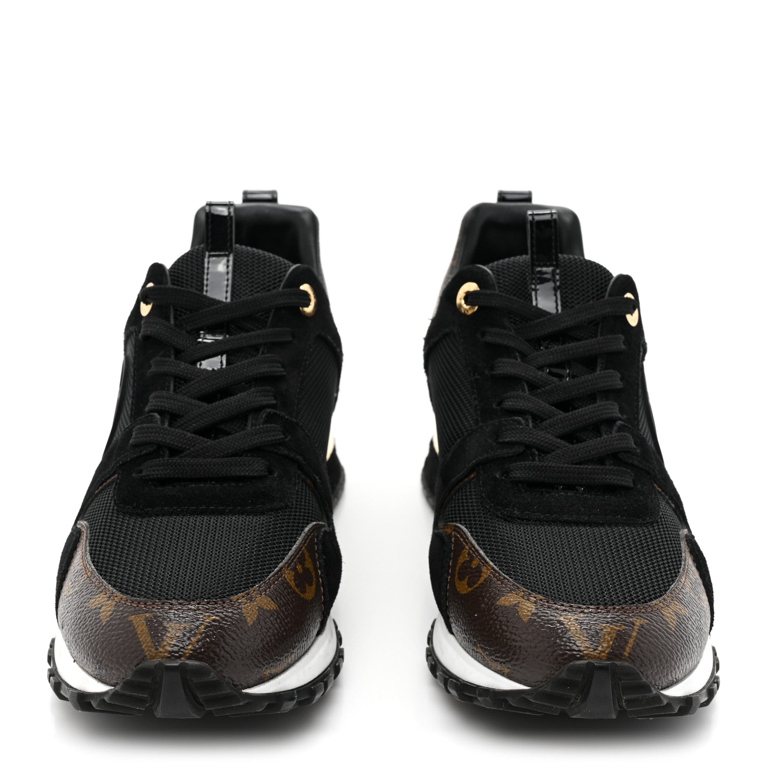 Louis Vuitton Suede Monogram Run Away Sneakers 38 Black 2 of 10