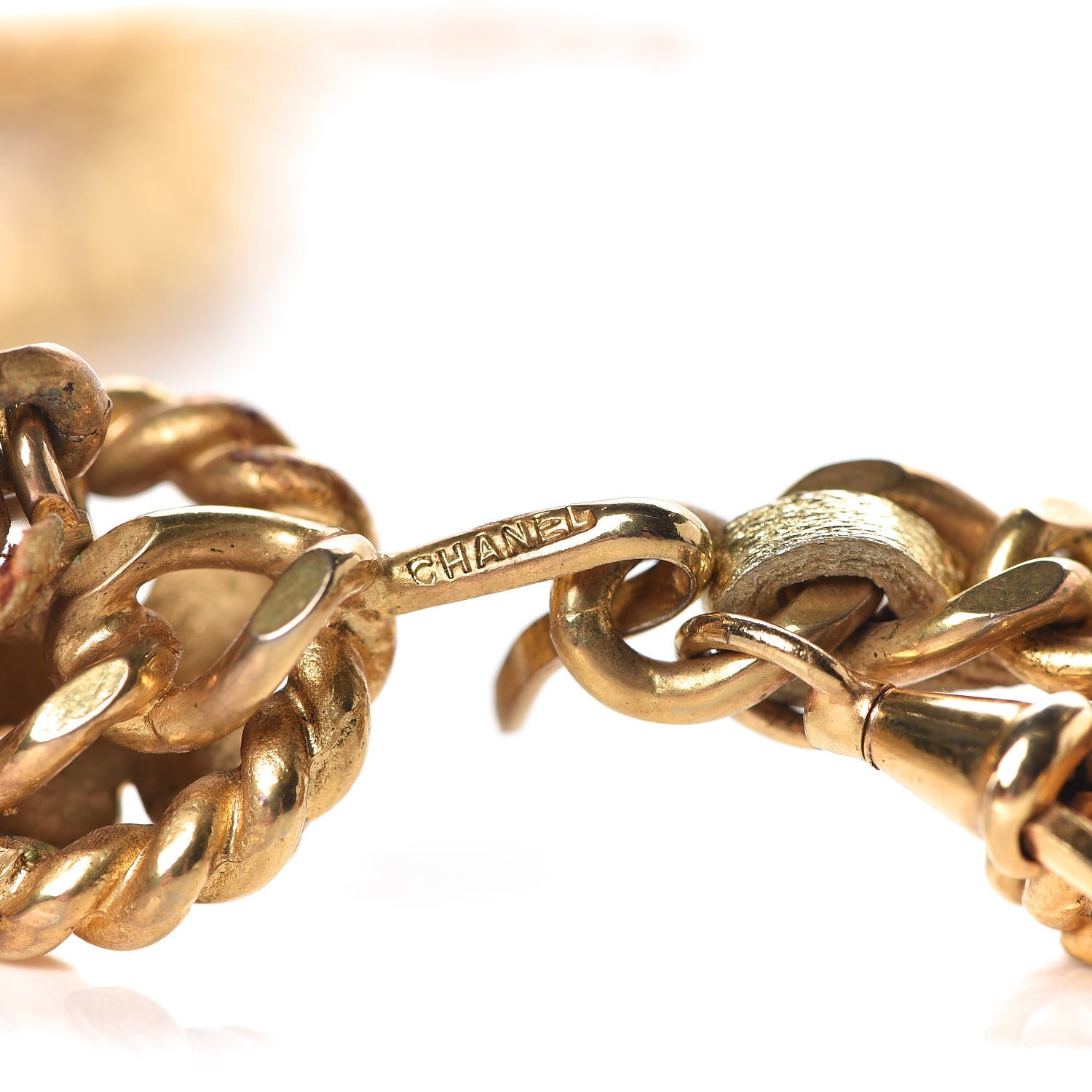 Chanel Metal Lambskin Chain CC Clover Belt Gold 5 of 5