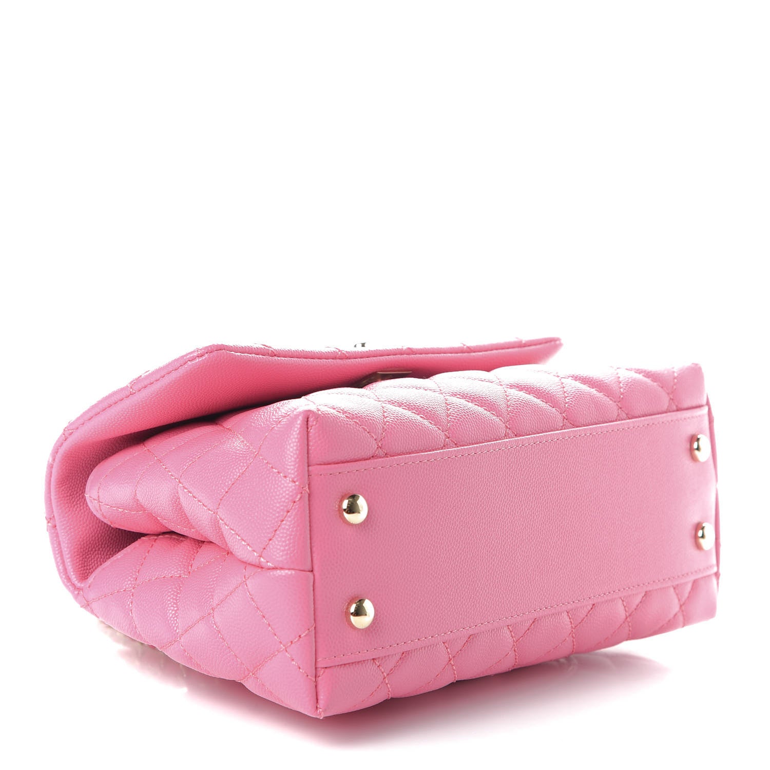 Chanel Caviar Lizard Embossed Quilted Mini Coco Handle Flap Pink 5 of 10