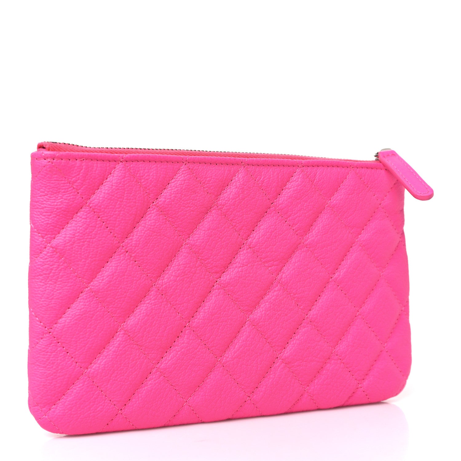 Chanel Goatskin Quilted Medium Reissue Cosmetic Case Pink 3 of 8