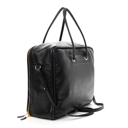 Balenciaga Agneau Medium Blanket Square Tote Black 3 of 10