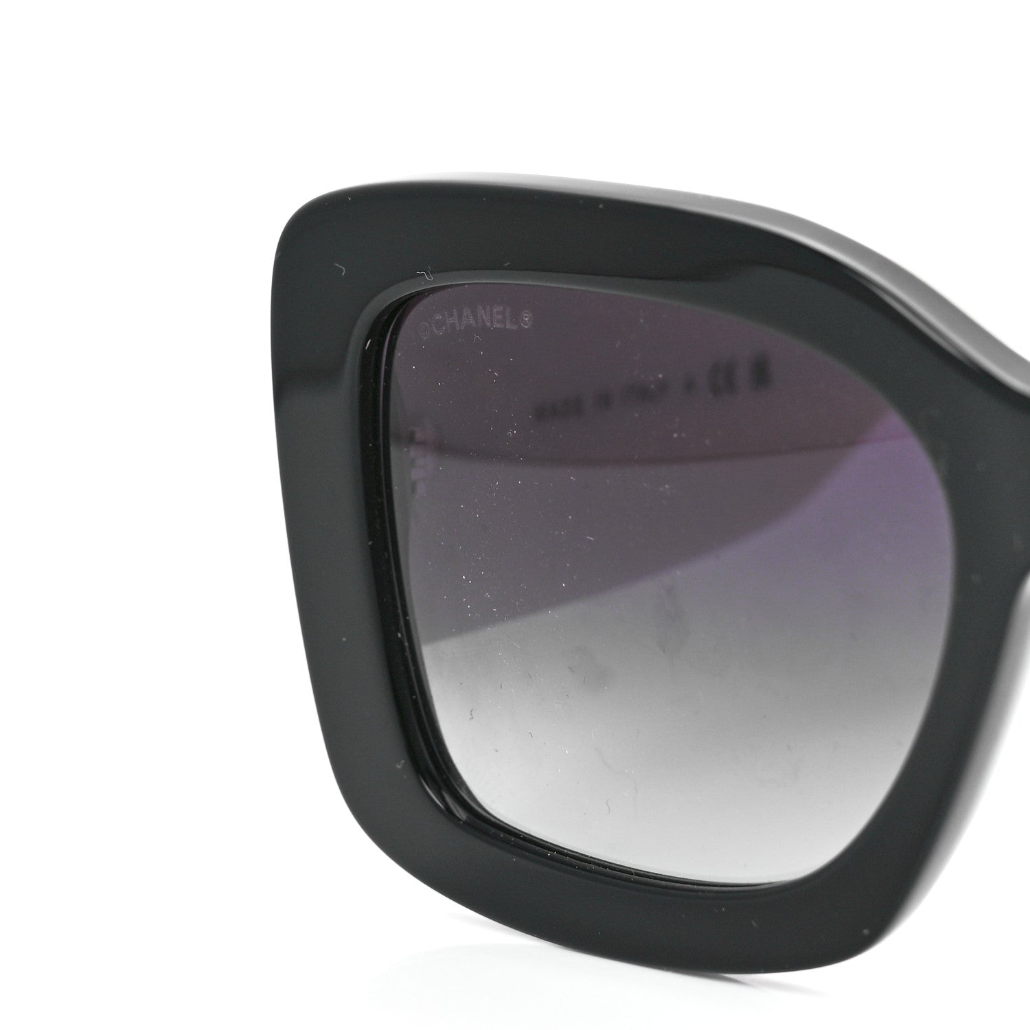 Chanel Acetate Quilted CC Rectangle Sunglasses 5483-A White Black 7 of 7