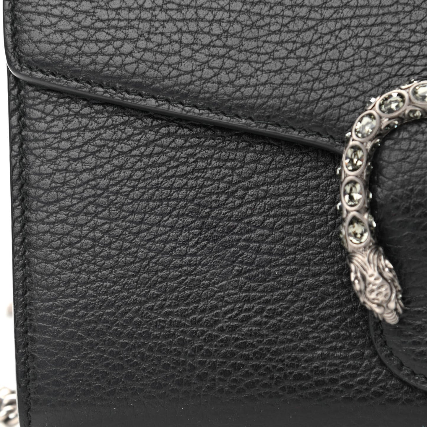 Calfskin Mini Dionysus Chain Wallet Black