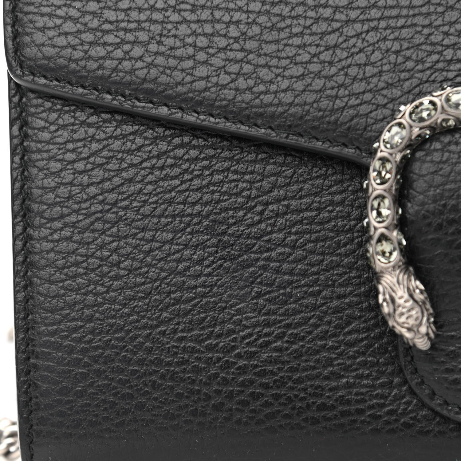 Gucci Calfskin Mini Dionysus Chain Wallet Black 10 of 11