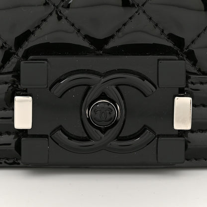 Chanel Patent Calfskin Quilted Medium Plexiglass Boy Flap Black 12 of 12