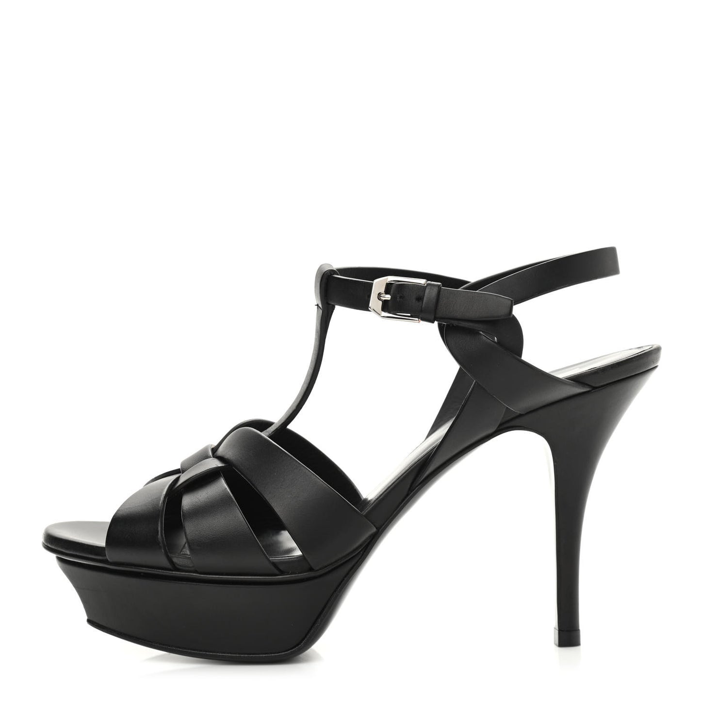 Calfskin Tribute 75 Platform Sandals 37.5 Black