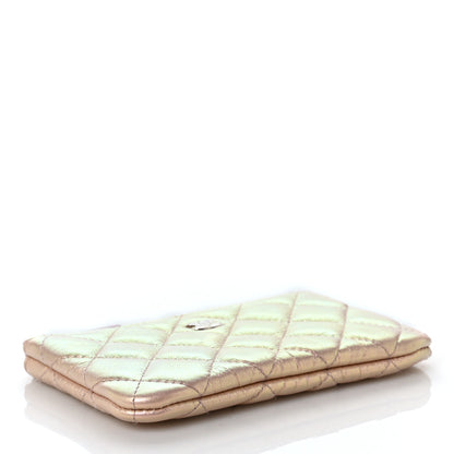 Chanel Iridescent Calfskin Quilted Small Cosmetic Case Pink 4 of 9