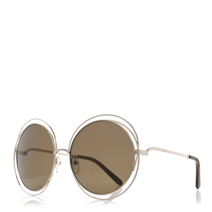 Chloe Oversized Round Carlina Oversized Round Sunglasses CE114S Gold 1 of 7
