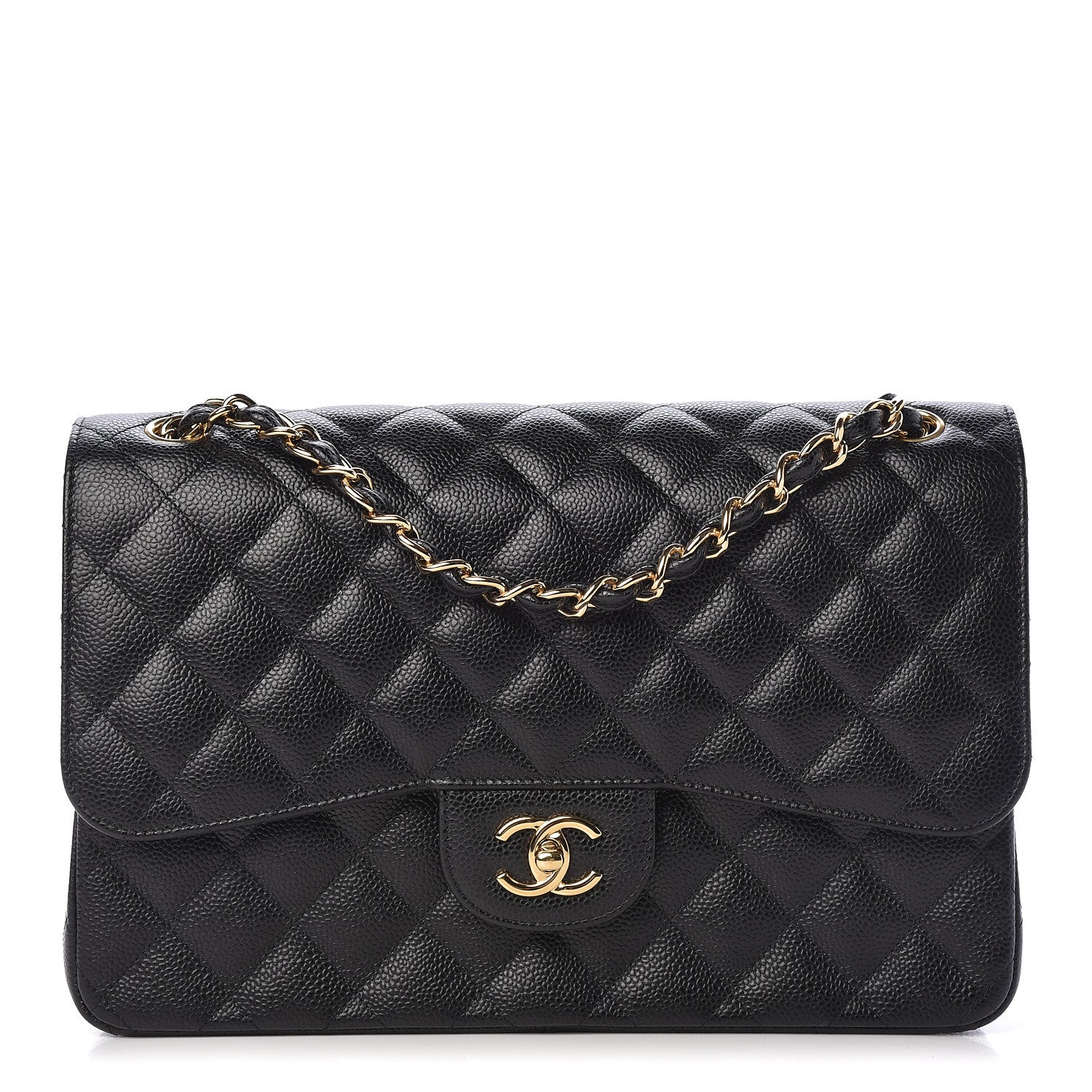 Chanel Caviar Quilted Jumbo Double Flap Black 1 of 10