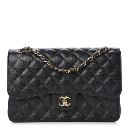 Chanel Caviar Quilted Jumbo Double Flap Black 1 of 10