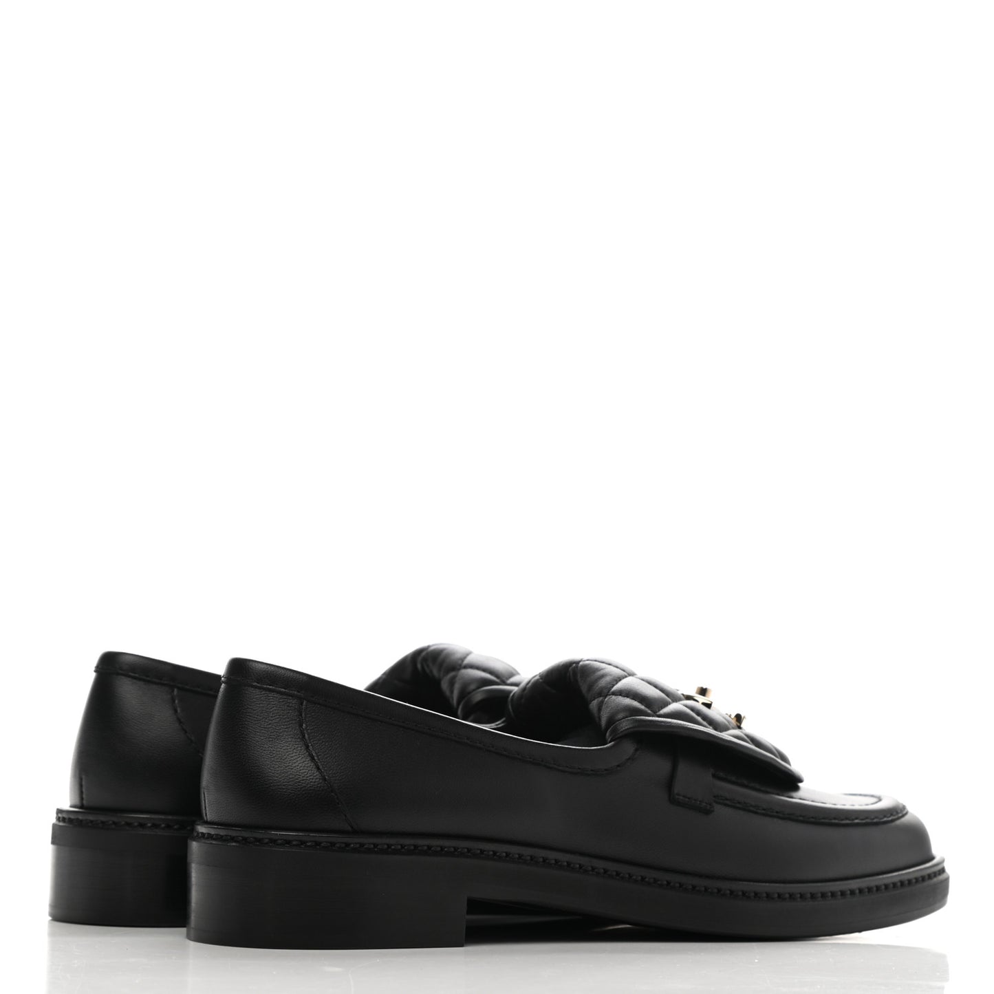 Lambskin Quilted CC Turnlock Loafers 39 Black