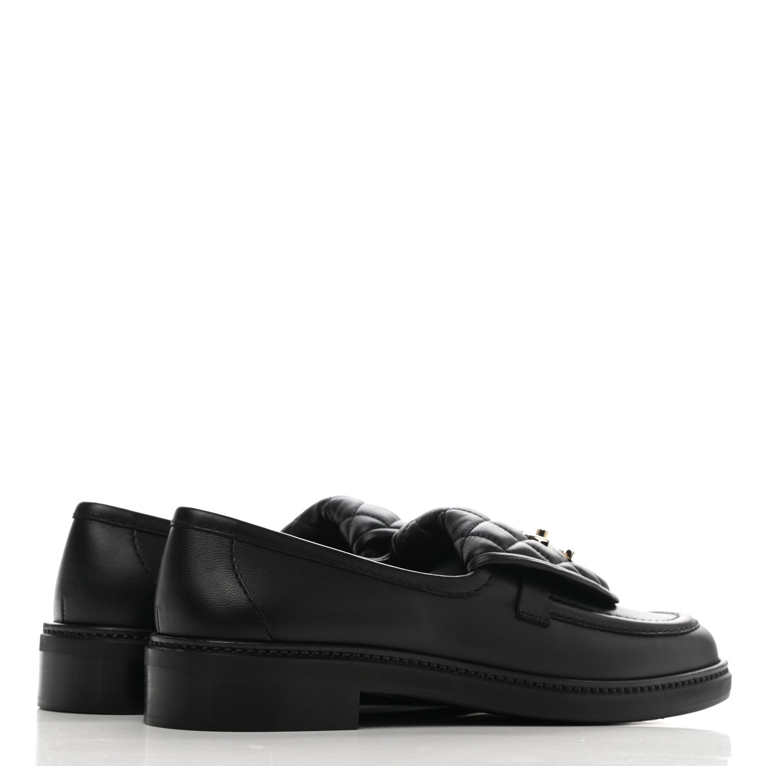 Chanel Lambskin Quilted CC Turnlock Loafers 39 Black 4 of 9